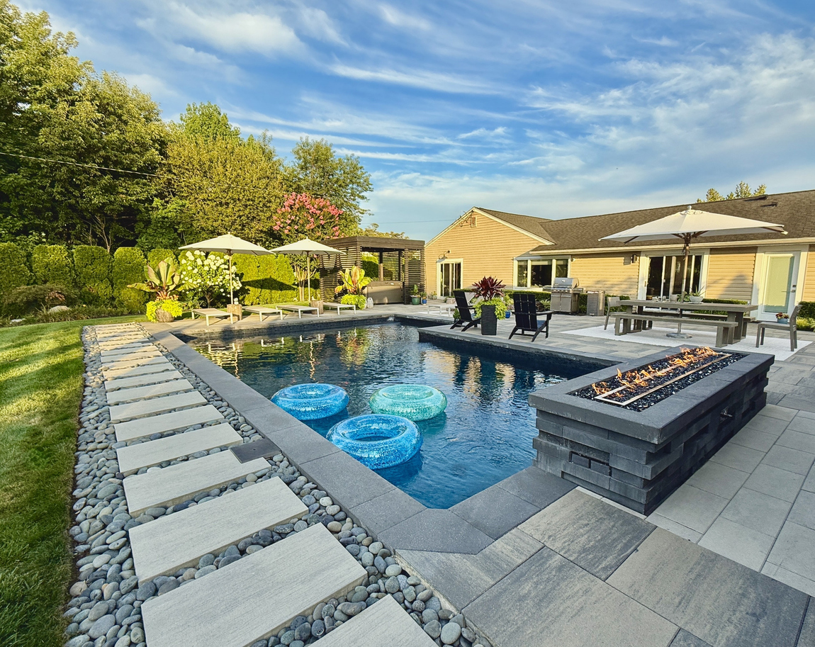 Pool Deck concrete installation in Columbus